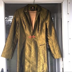 Rococo 18th Century Green Sheen Duster Jacket